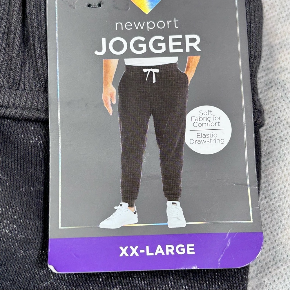 Newport Men’s Fleece Active Jogger Sweat Pants Elastic Waist Cuff Leg XX-Large